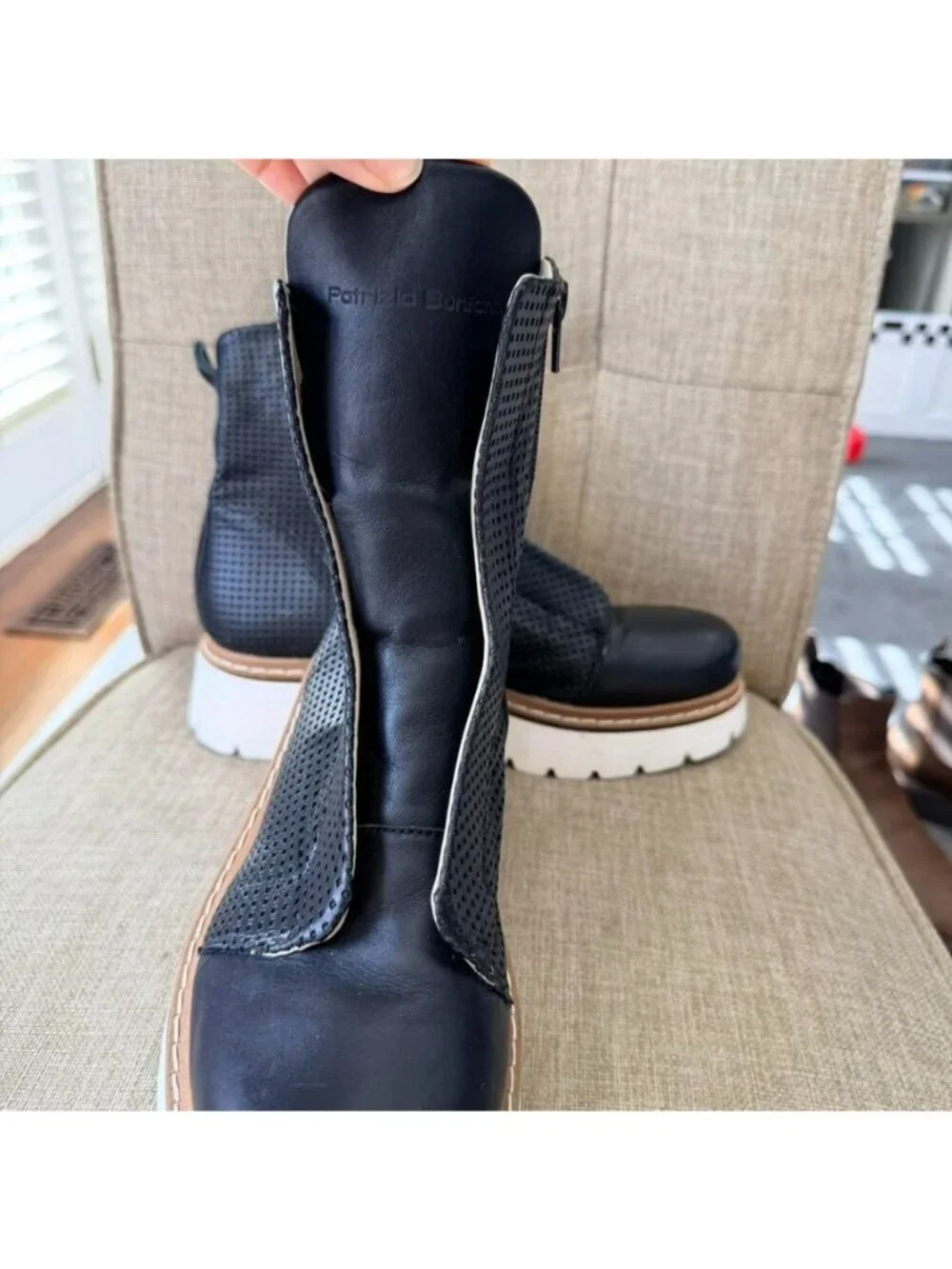 Patrizia Bonfanti Kuni Leather Ankle Boots Women’s Size 39.5 Black